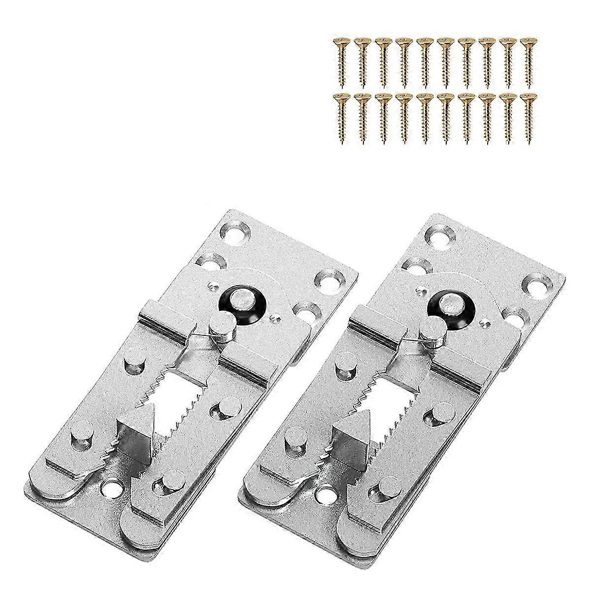 Sectional Couch Connectors, Thickened Interlocking Alligator Couch Connectors to Make Sectional Stay (4 Pack+40 Screws)