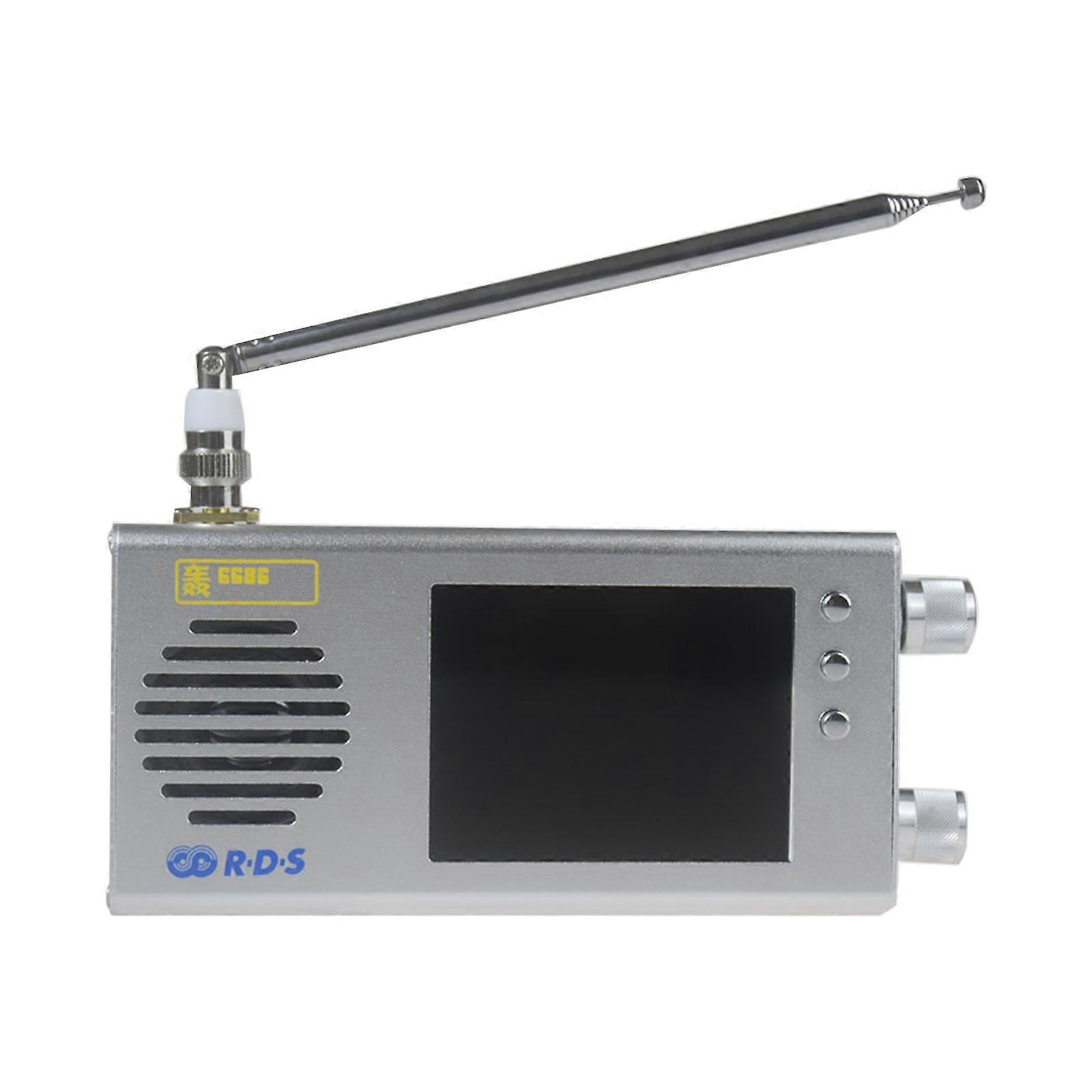 Tragbare Mini-Radiofrequenzmodulation Digitale LED-Anzeige Radioempfänger Signalverarbeitung Silber