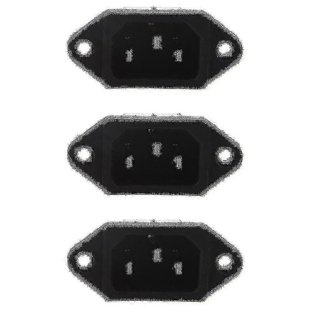 3x Iec 320 C14 Male Plug 3 Pins Pcb Panel Power Inlet Socket Connector SZRH