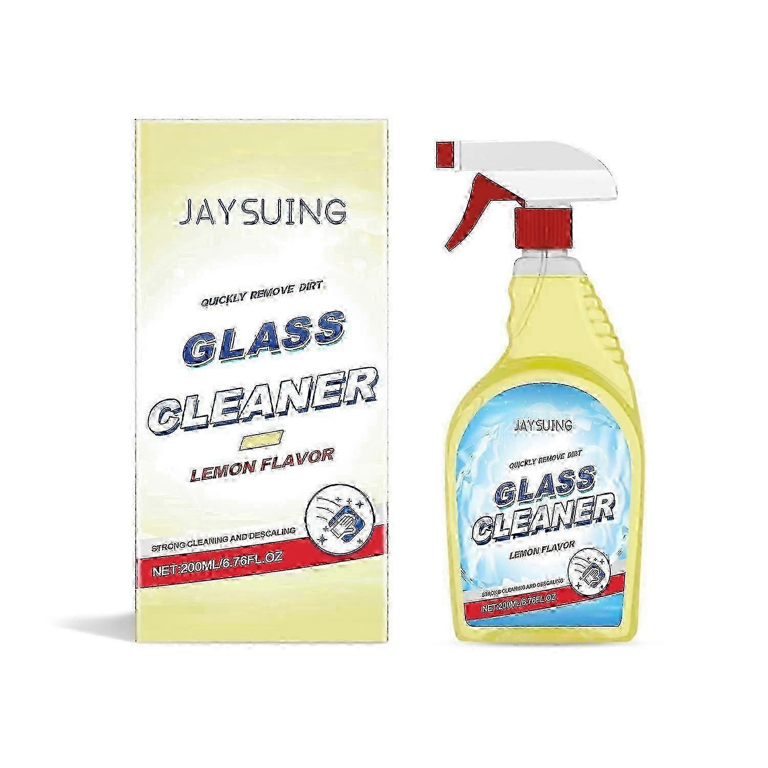 Jaysuing lemon flavor glass decontamination cleaning agent to clean glass stains, dust and dirt remo
