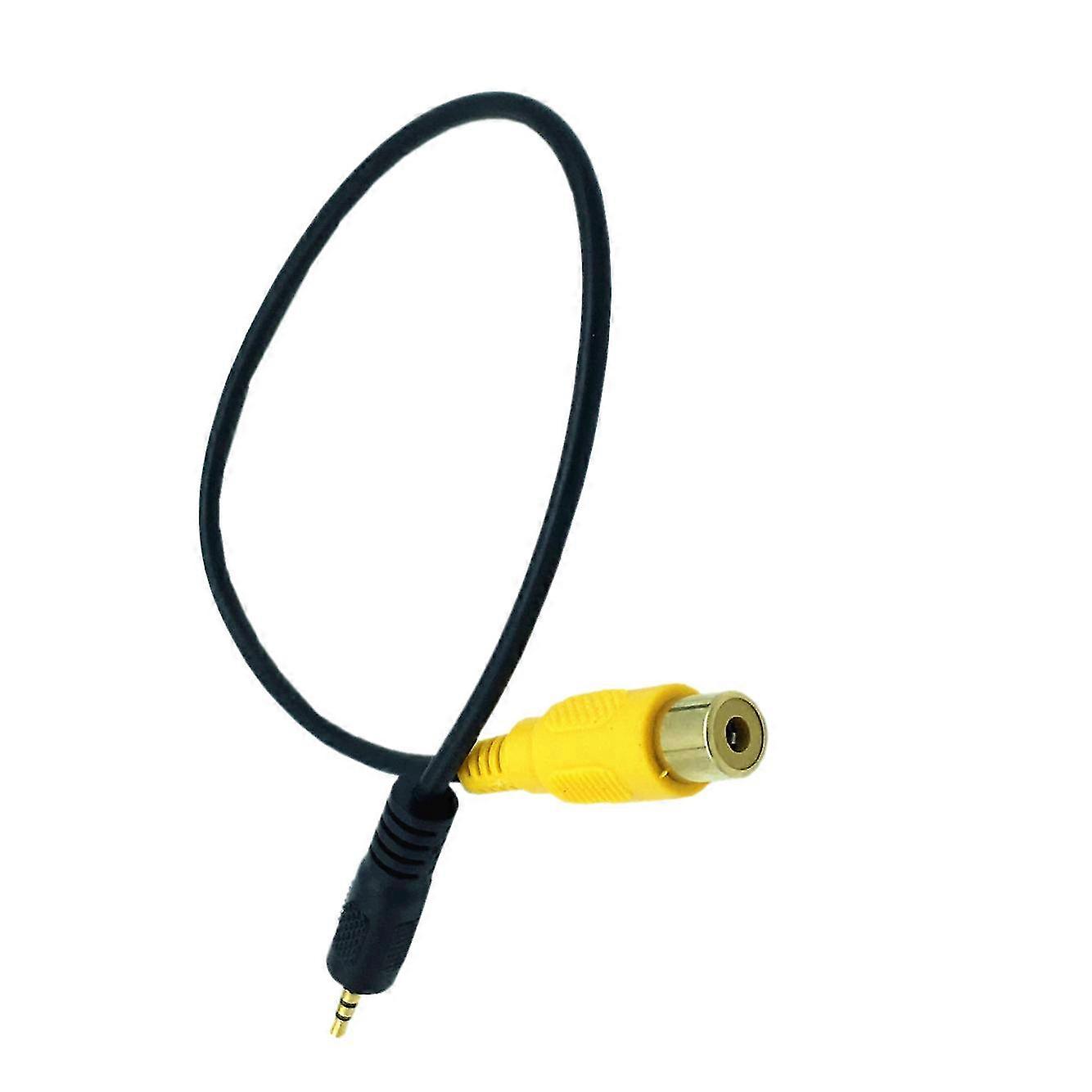 RCA to 2.5mm AV Input Cable for Rear View Camera Connection with GPS Compatibility