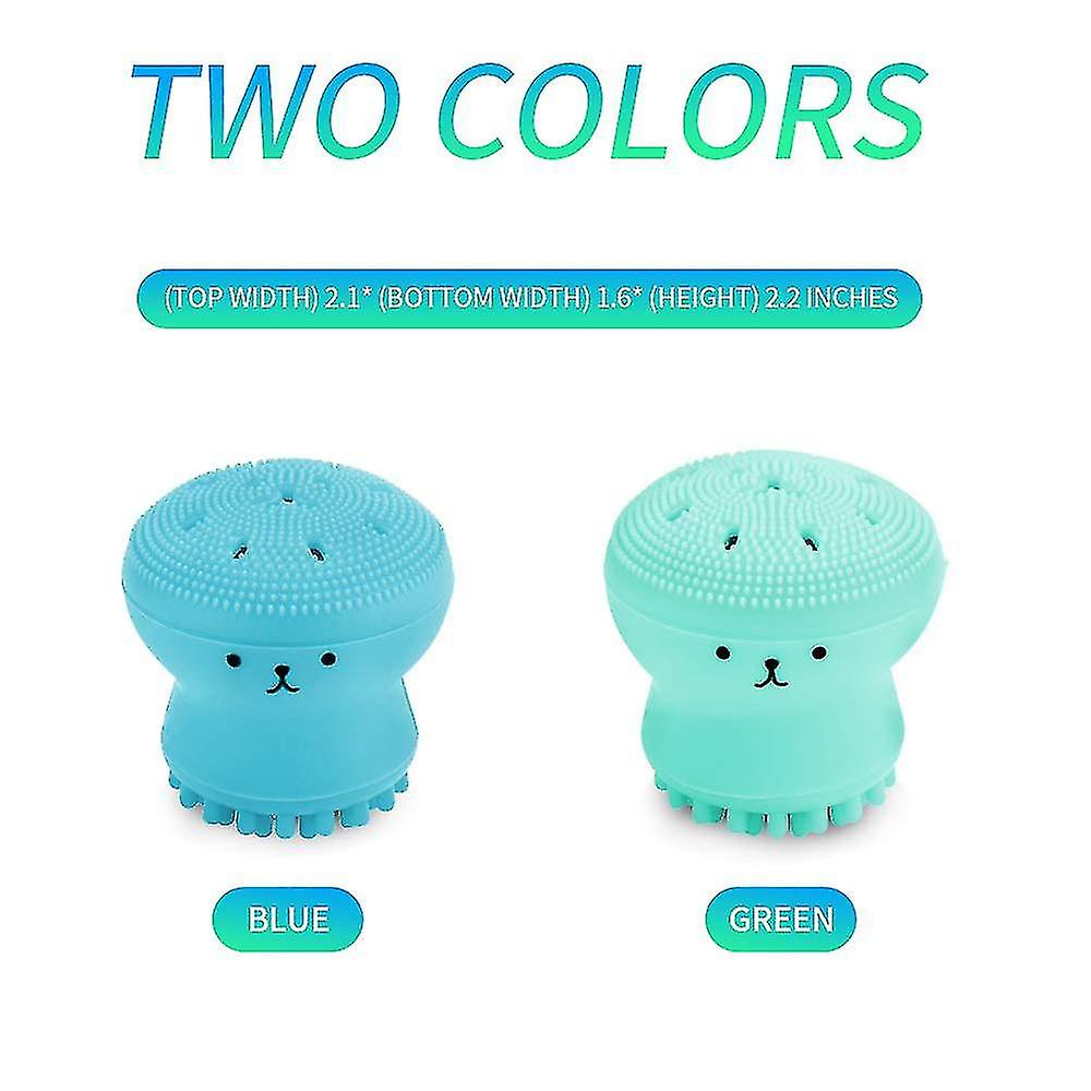 Octopus Shape Facial Cleansing Brush,silicone Exfoliating 2 Pcs