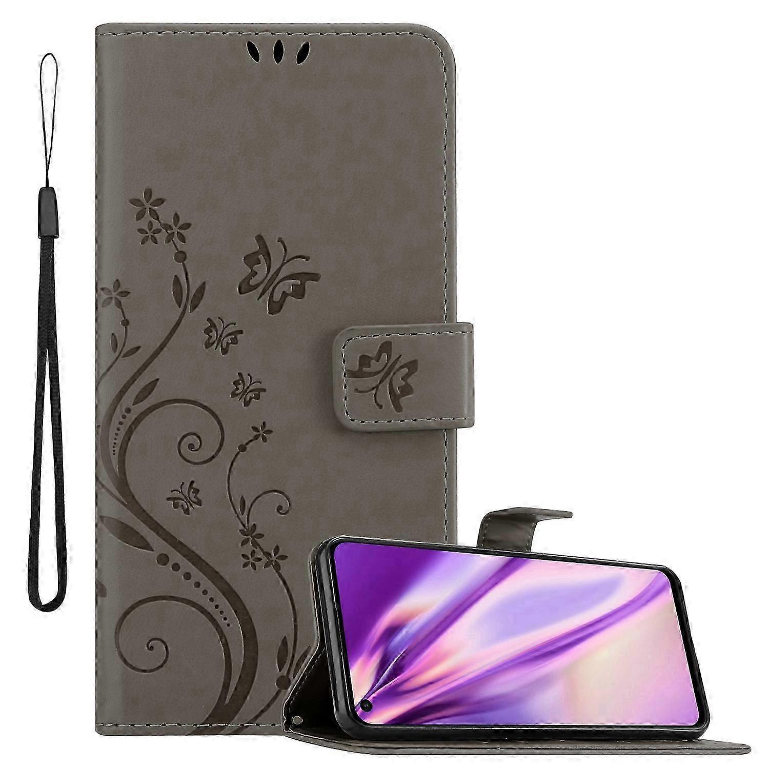 Protective Case for a Smartphone - Features Floral Pattern and Card Slot, Suitable for a Certain Brand