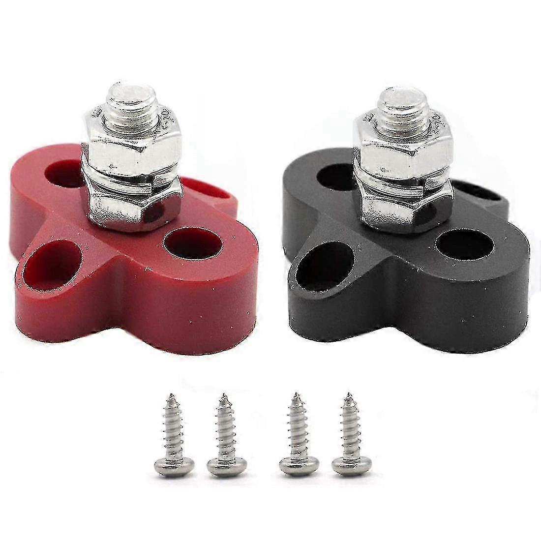 2pcs 5/16" DC 48V Busbar Terminal Block M8 Power Stud