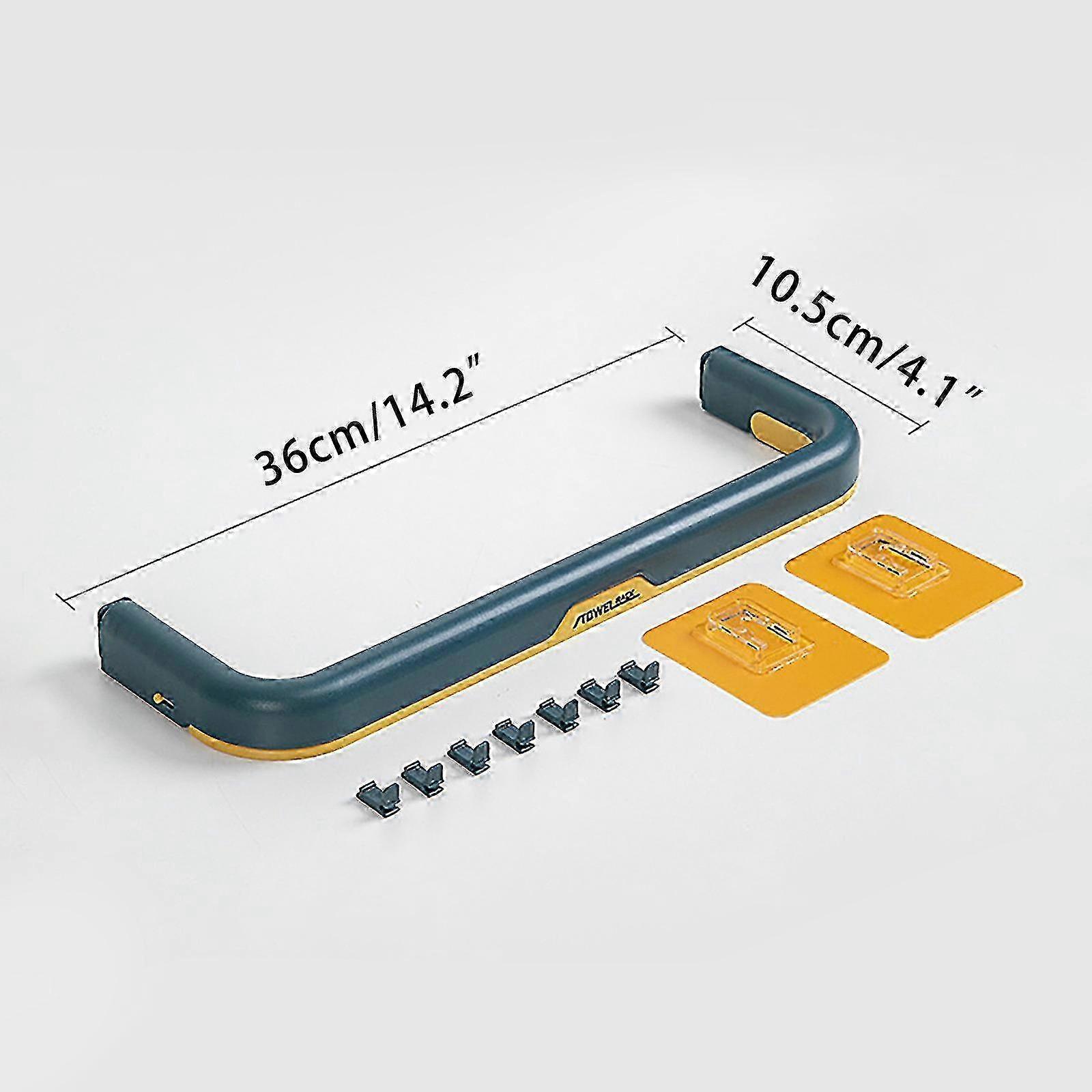 1pc Perforated Bathroom Suction Cup Hanger Folding Towel Rack