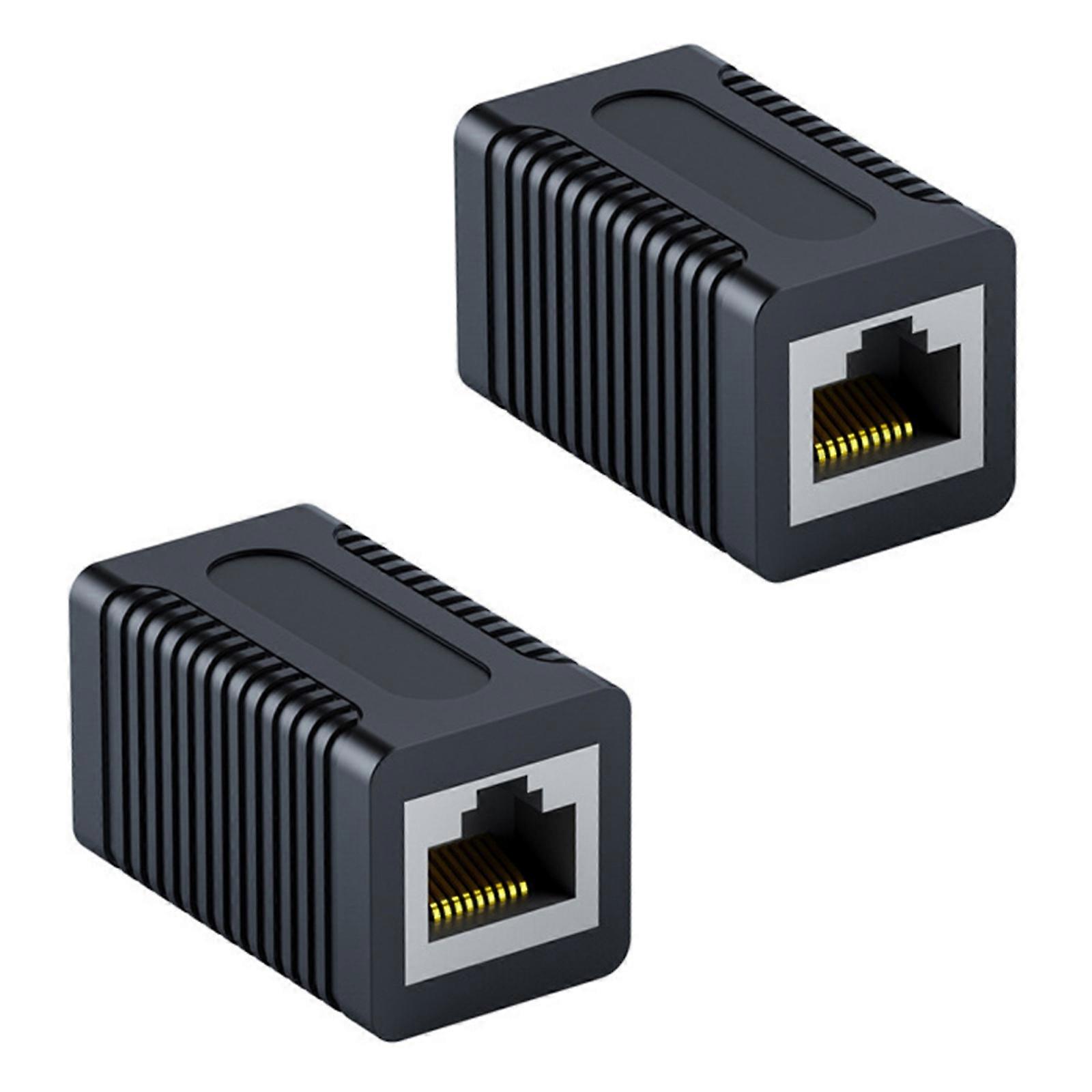 2-Piece RJ45 Networking Coupler Shielded Ethernet Connector for Fast Speed CAT6 CAT5e Cables