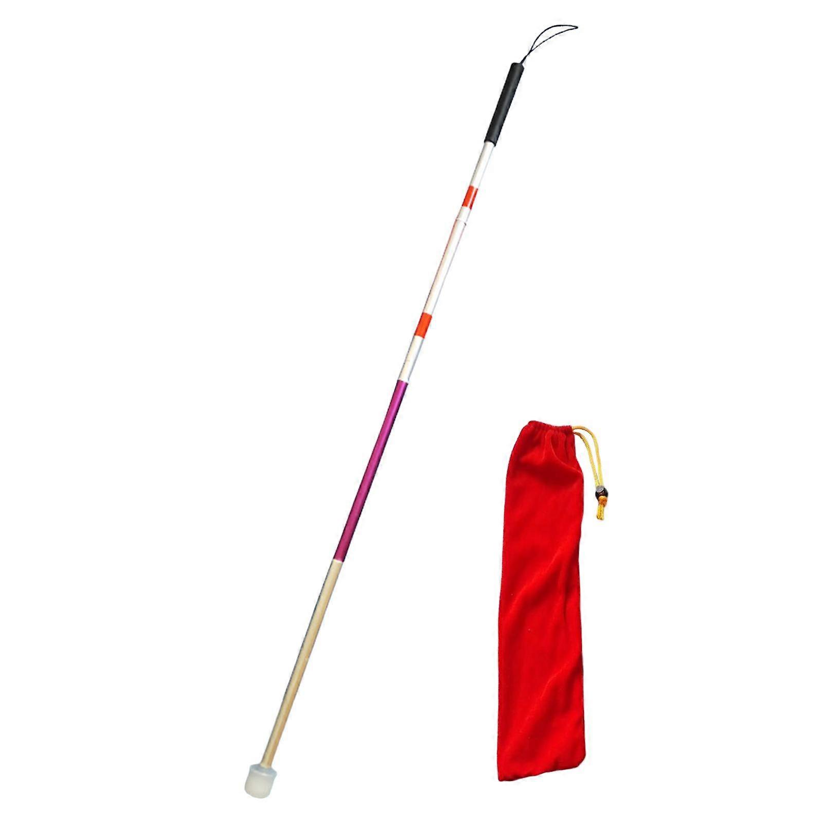 Folding Mobility Cane 4 Section Reflective Collapsible for Impaired