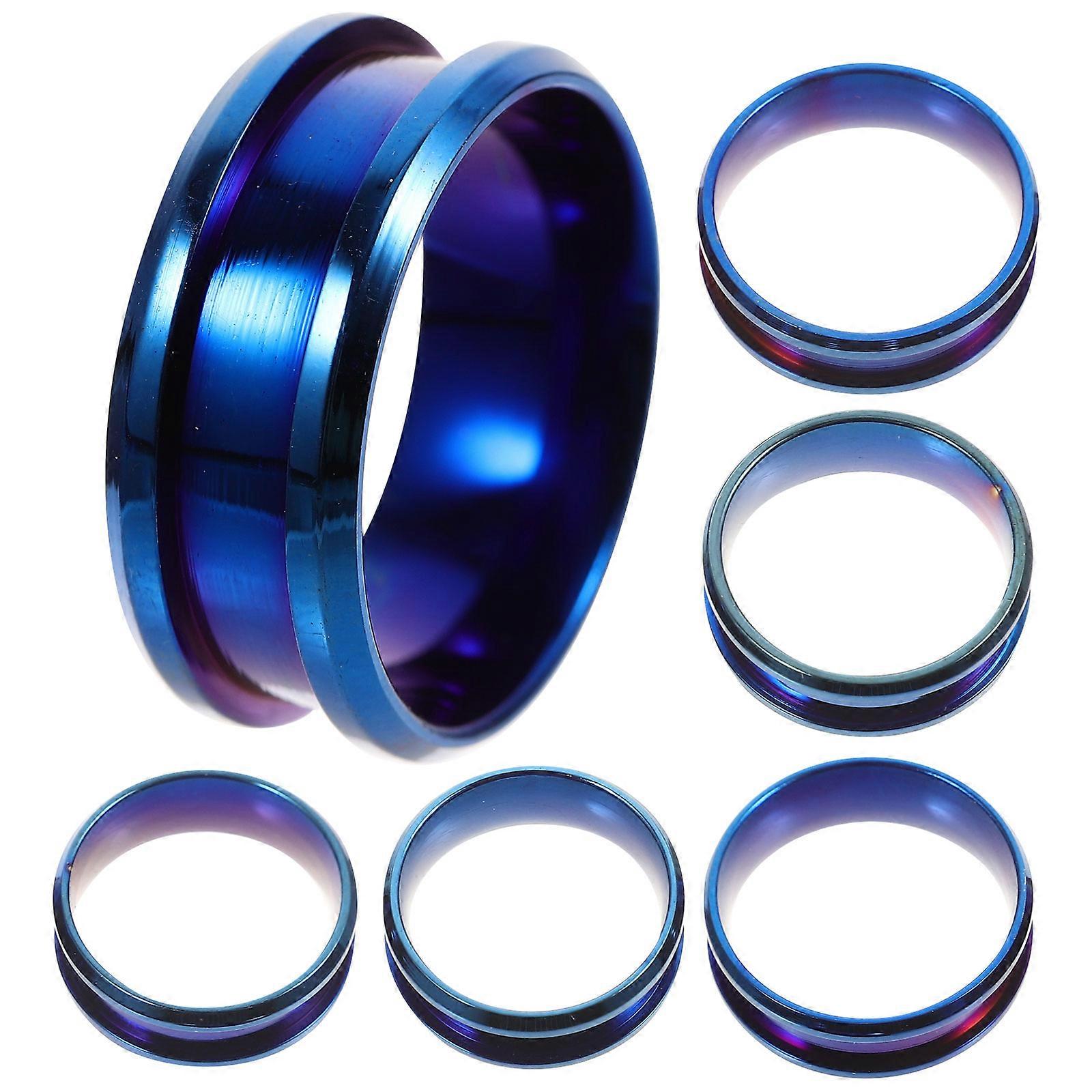 Rust-resistant Ring Set, Grooved Texture for Trendy Jewelry Creations