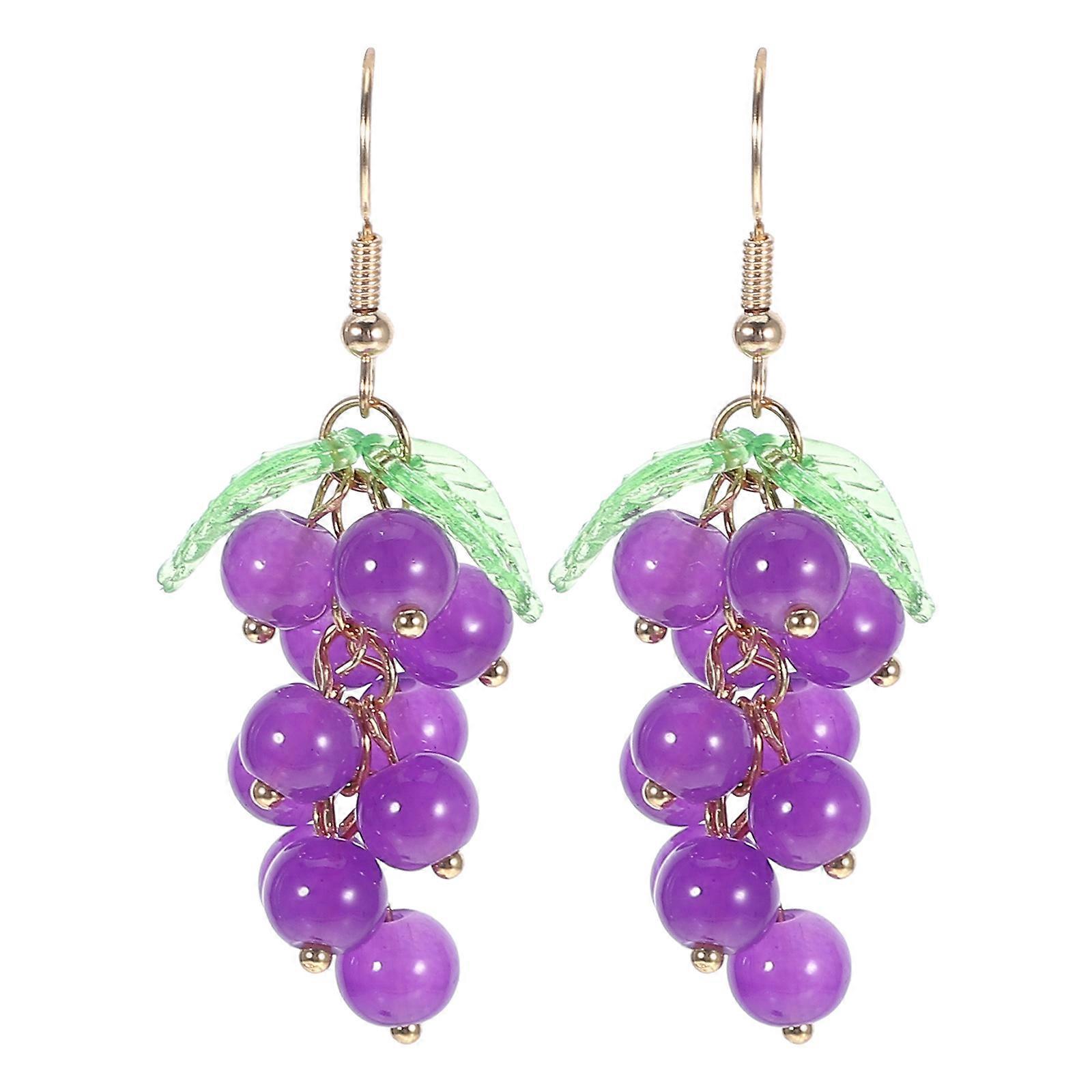 Unique Grape Design Earrings, Enhance Your Look with Comfortable Studs