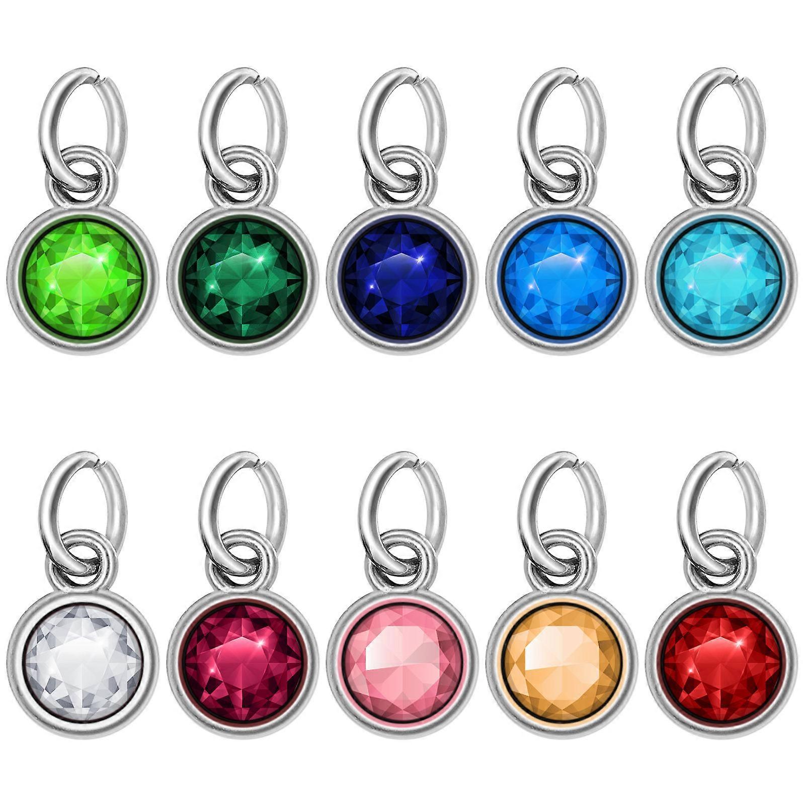 Composants de bijoux faits à la main, pendentifs en pierre de naissance en acier inoxydable pour les artisans