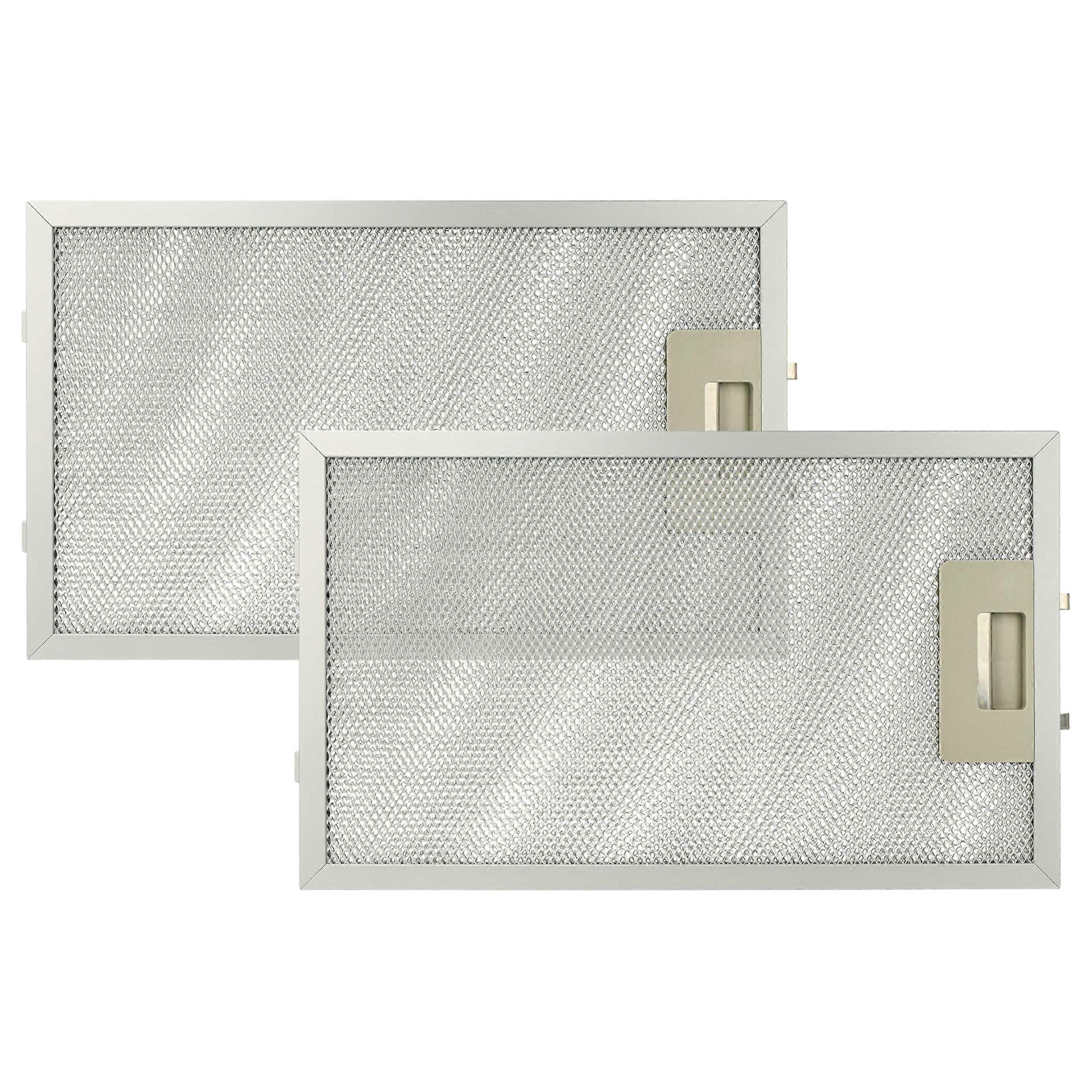 2 x Filter Metal Grease Filters Compatible with AEG 8160DB, 8160DAL, 8160DM/GB, 8160DM, 8160DW Cooker Hood  32.5 x 19.6 x 0.85 cm, Metal