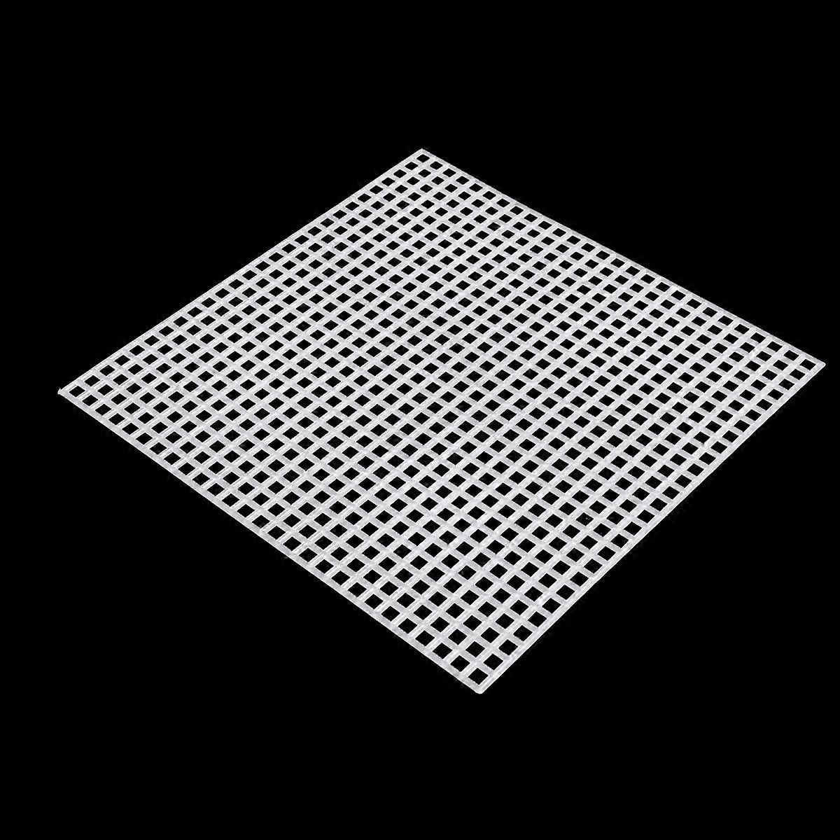 Embroidery Mesh Sheets DIY Cross Stitch Plastic Meshes Square Grid Cuttable For DIY Projects White Size 4 30Pcs