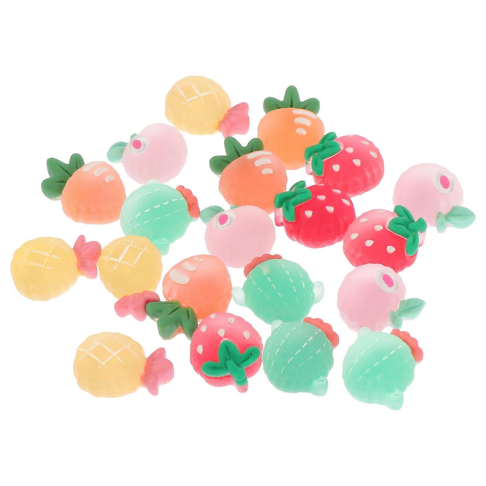 Bright and Durable Resin Fruit Charms for DIY Jewelry Making Assorted Color
