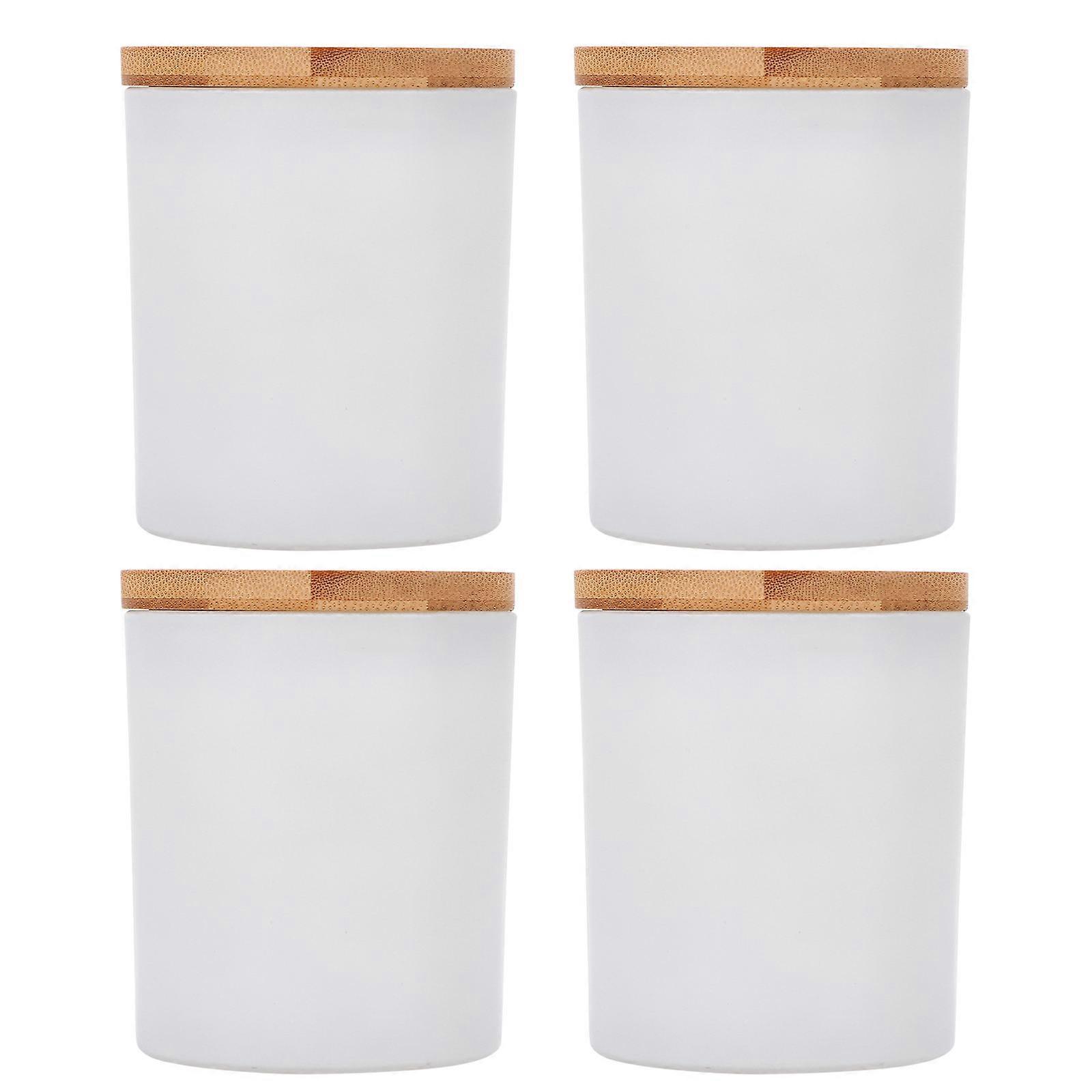 Tin Containers with Lids Glass Tins for Bedroom Craft Enthusiasts Round Shape 4 Sets