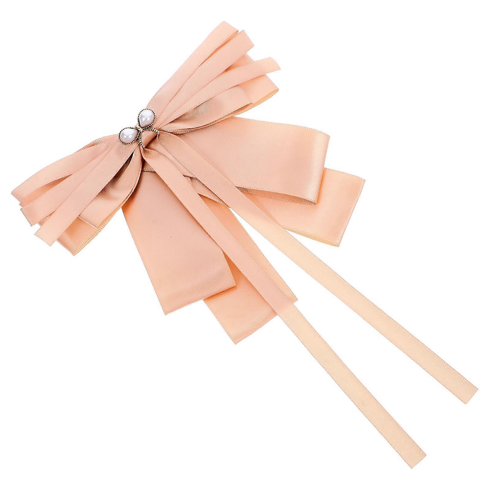 Here's a polished and engaging product description for your **Elegant Pearl Ribbon Bow Brooch**:
**Elegant Pearl Ribbon Bow Brooch for Women –