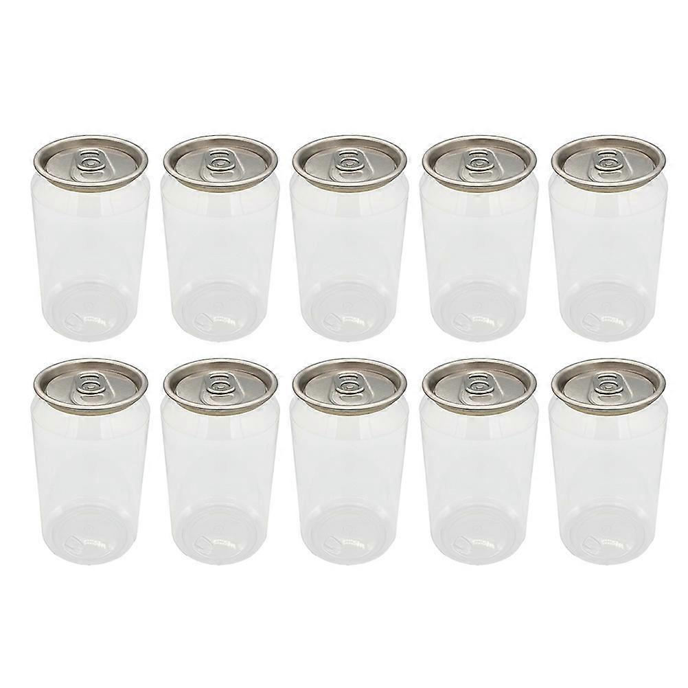Clear Plastic Bottles For Liquids Empty Clear Bottles Dessert Jars General Users Machine Sealing Required 10Pcs