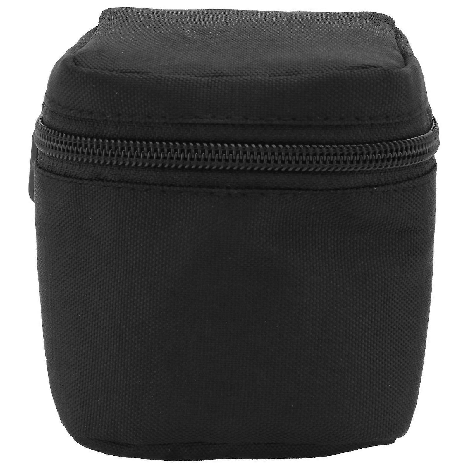 Lens Storage Bag Waterproof Camera Bag 11x9cm Black 1Set