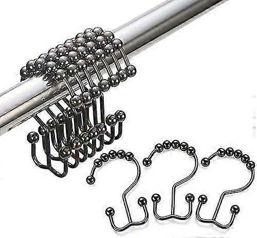 12 Pack Rust Resistant Metal Shower Curtain Rings