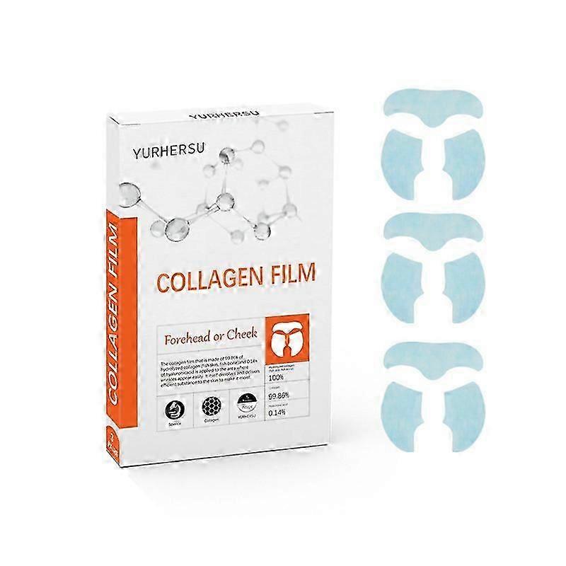 1-3Pack Soluble Collagen Face Mask, Forehead or Cheek, Melting Collagen Film, Brightening Facial Mask