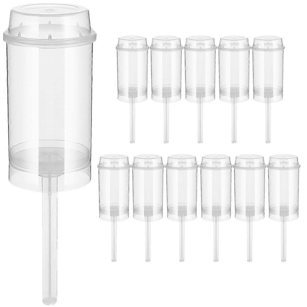 Holders Round Clear Cake Box Transparent Plastic Leak-Proof Reusable 12Pcs