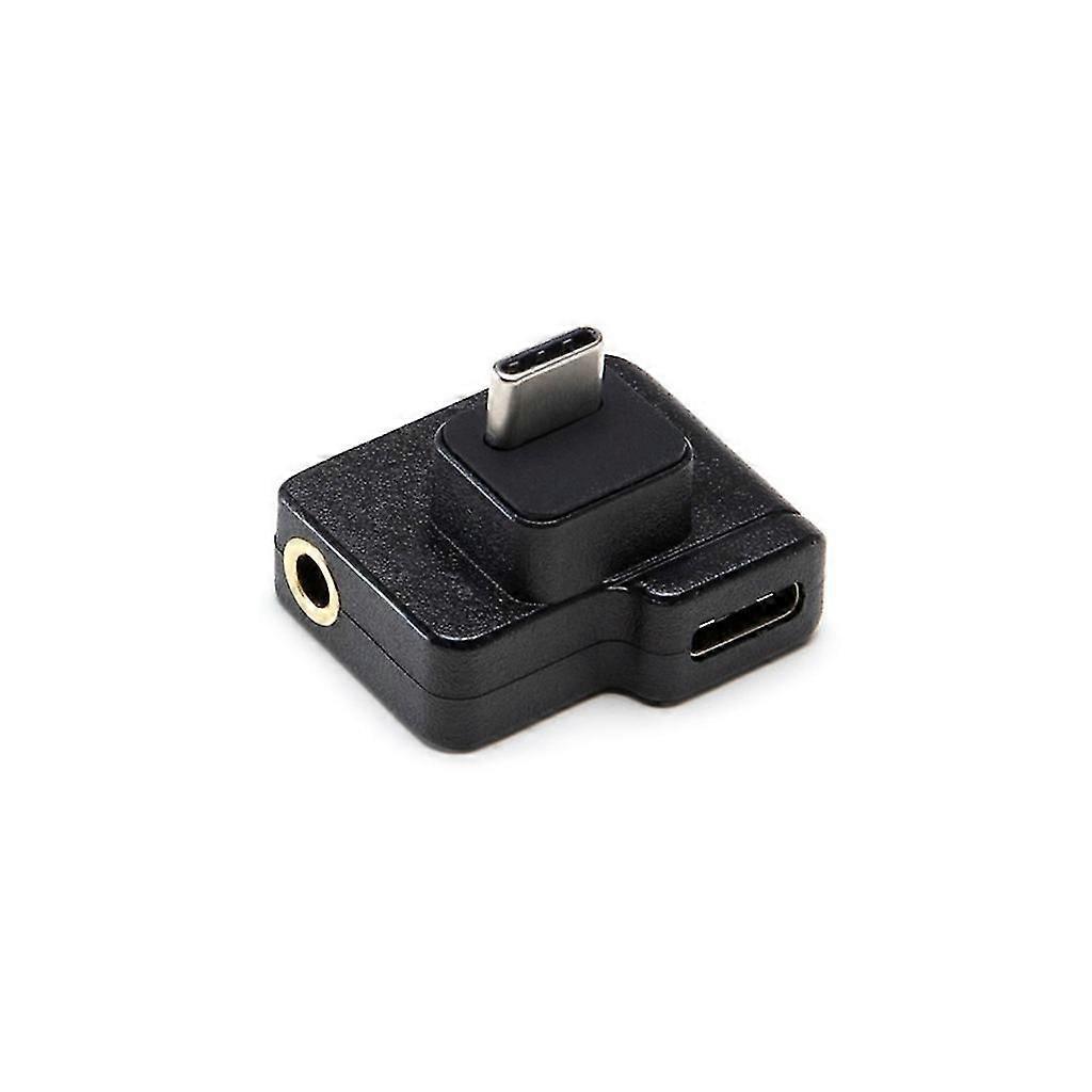For OSMO Action Microphone 3.5mm/USB-C Adapter Audio External Mic Mount