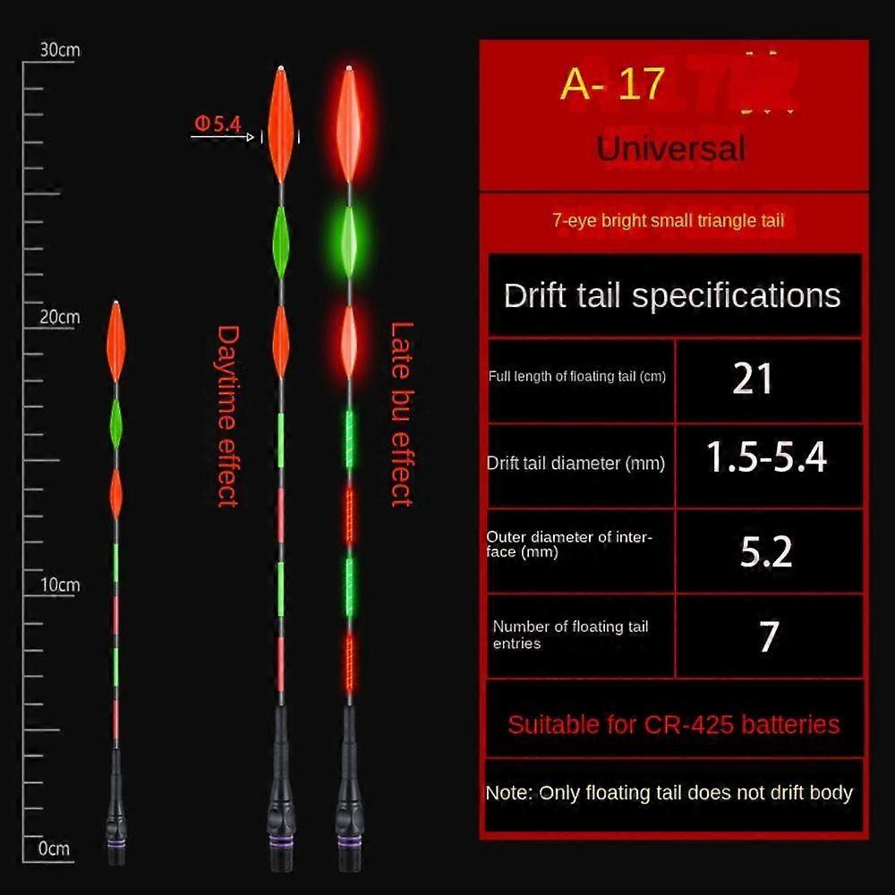 1pc Super Bright LED Fishing Smart Float Top Luminous night fishing float top cr425 Battery