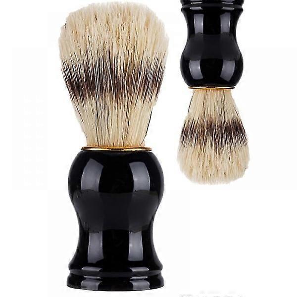 Pure badger brush with black handle.