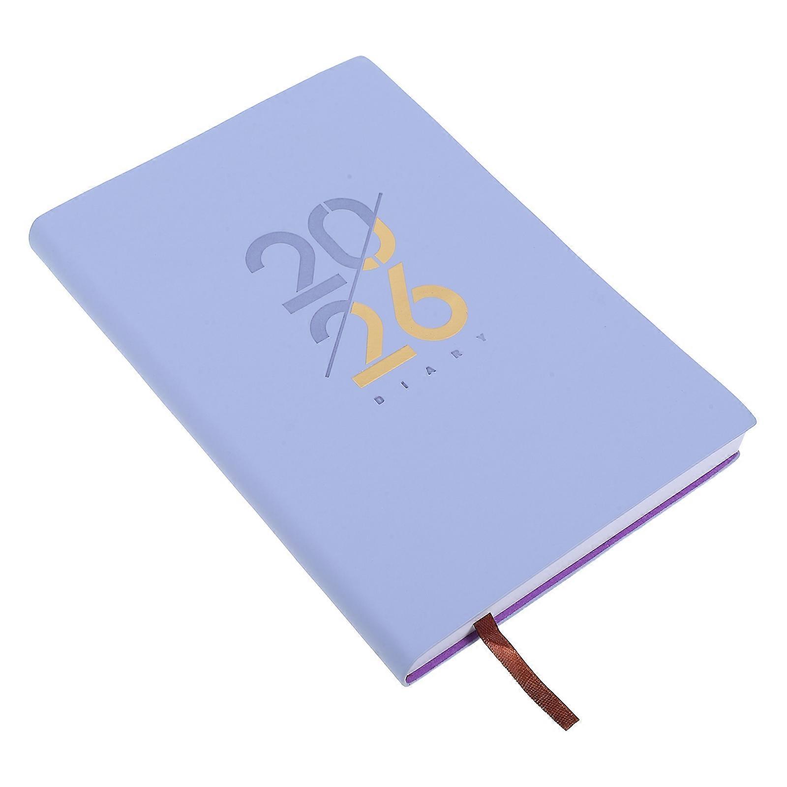Notebook Planner Book A5 Size Purple Faux Leather Elegant Design For Personal Planning Scheduling 1Pcs