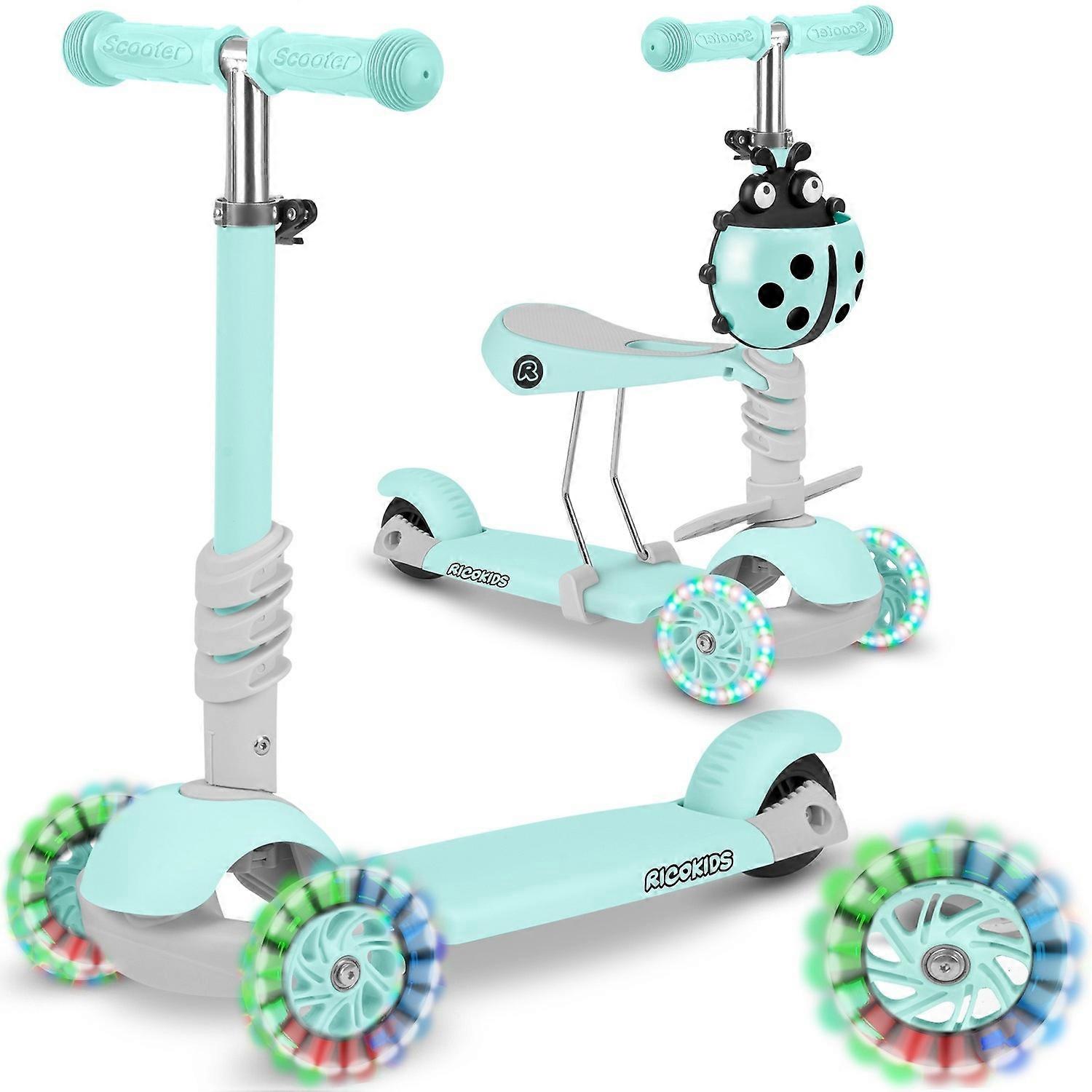 Monopattino a tre ruote Ricokids Buggy - Verde menta