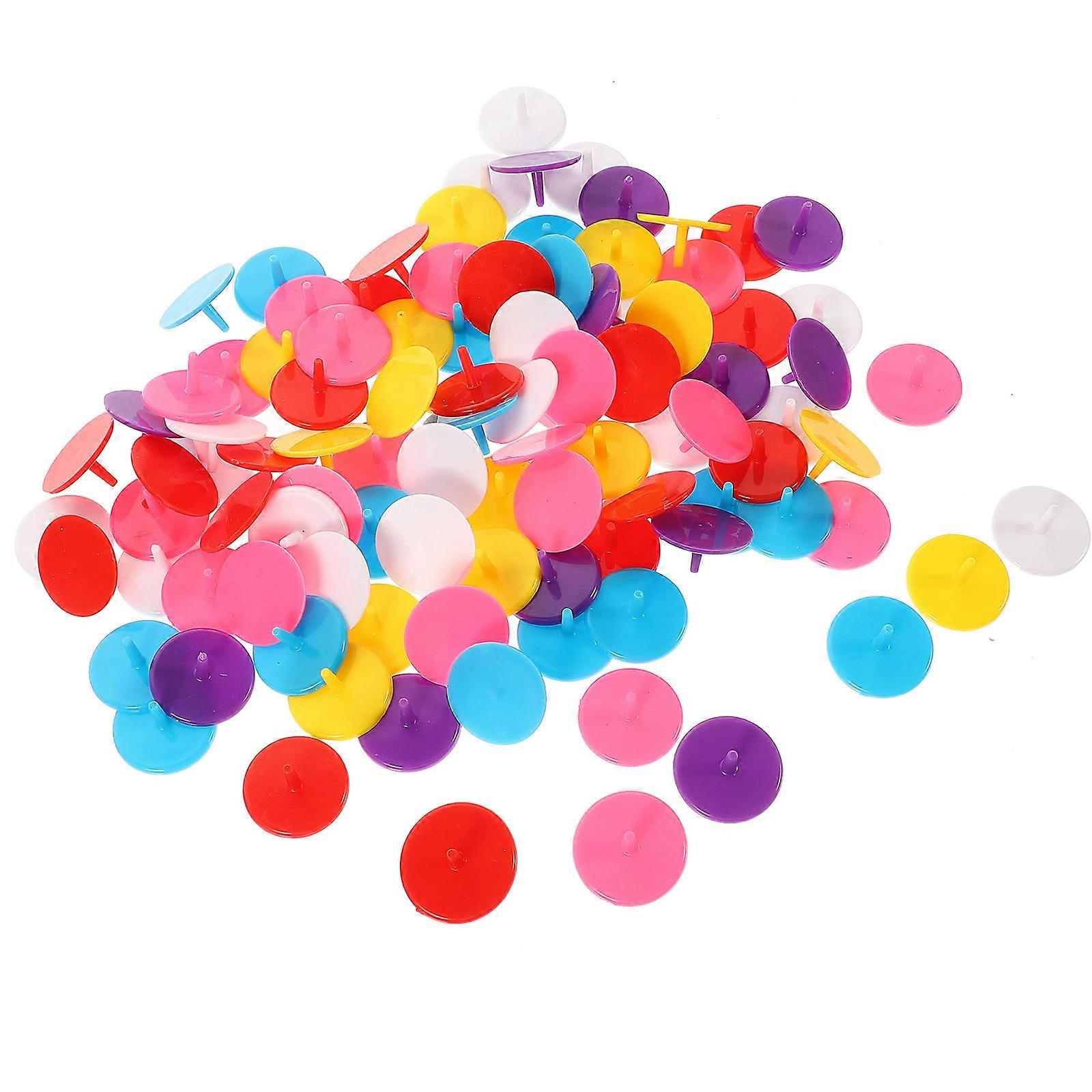 Golf Ball Markers Round Golfs Position Tool Assorted Color 2.30X2.30X1.30CM Ball Positioning 100Pack