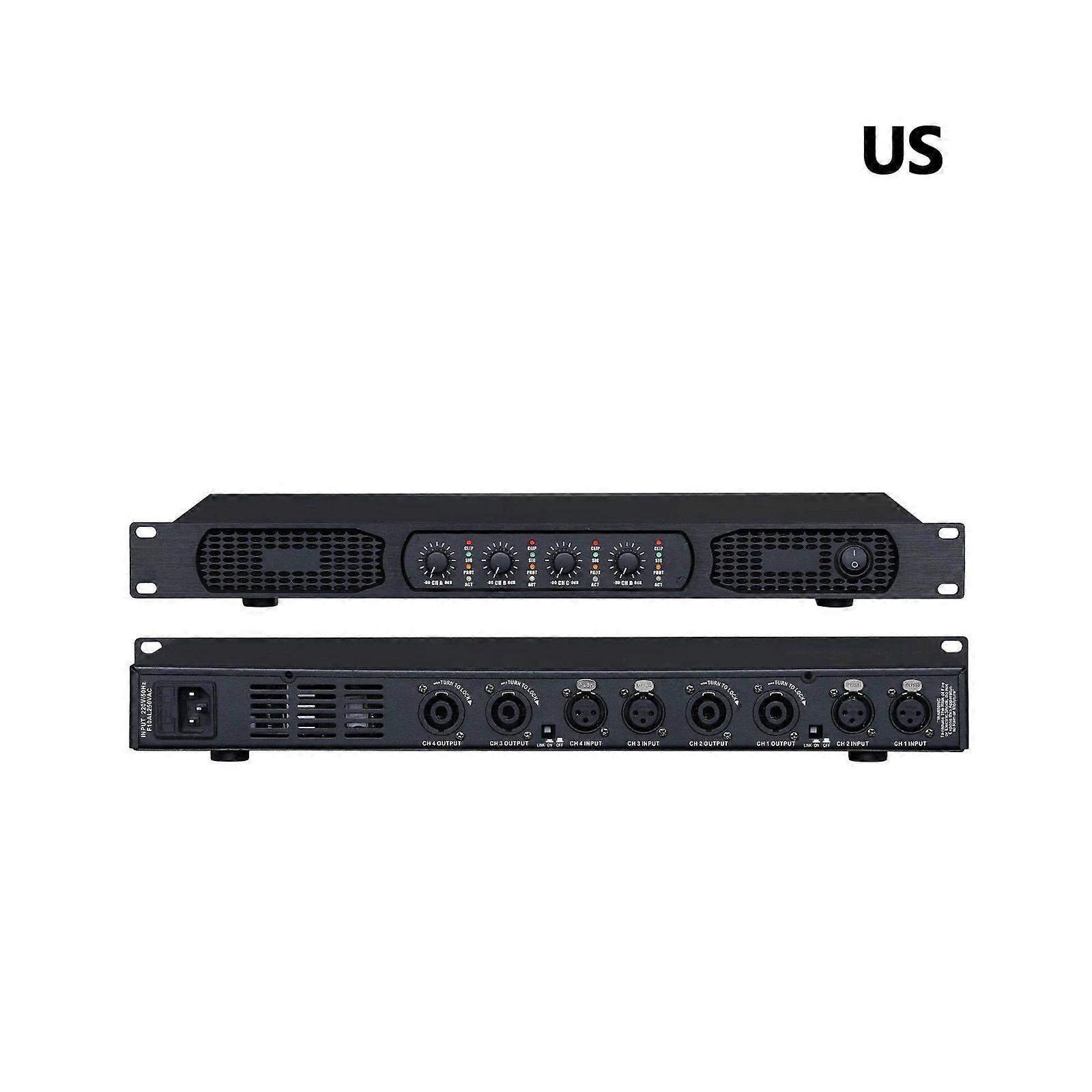 Da4400 4-Channel Class H Digital Amplifier For Djs - 800W Per Channel