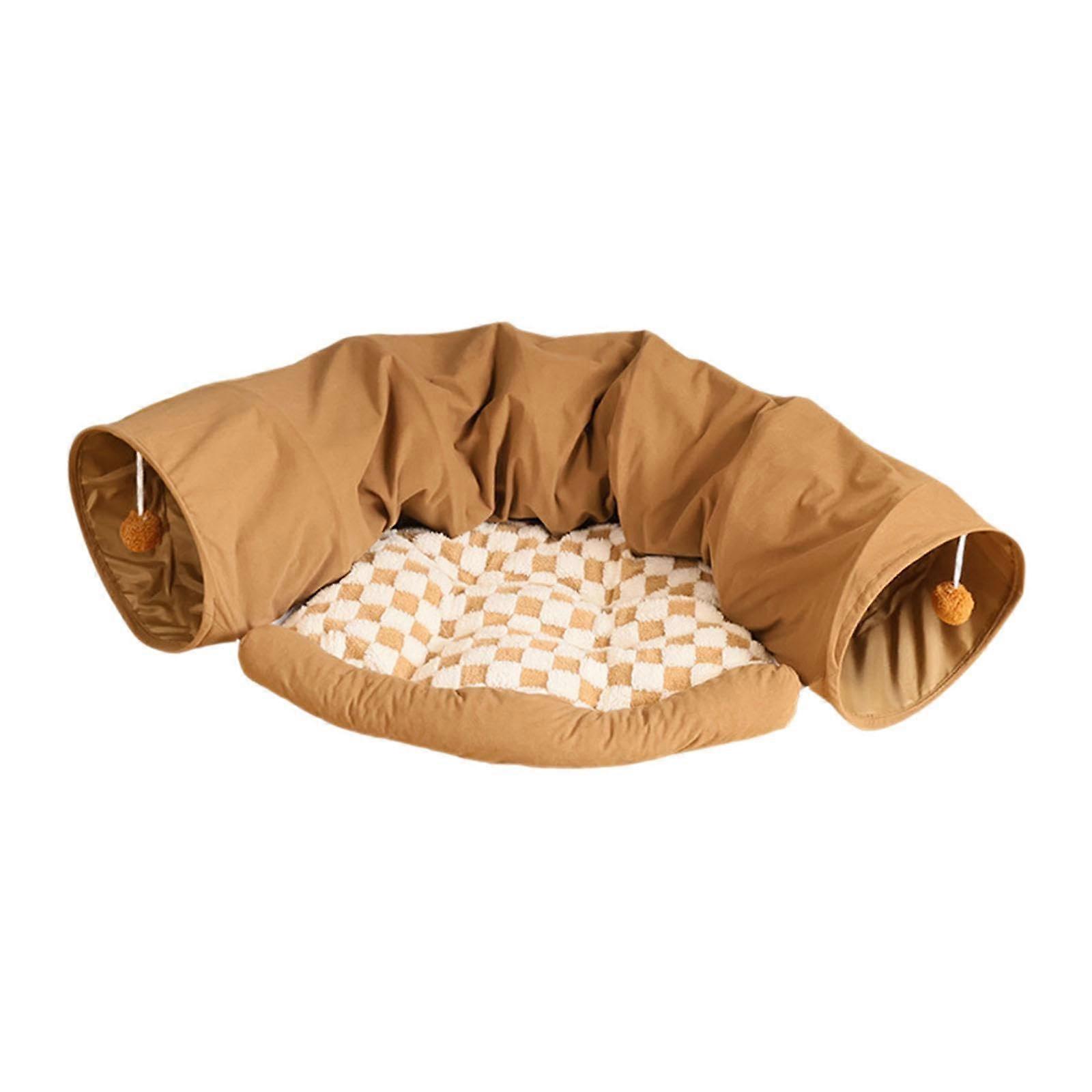 Cat Tunnel Bed, Cat Tube Tunnel, Kennel, Removable, Washable, Comfortable Nest Mattress, Play Tunnel, Dog Bed for Cats and Kittens
