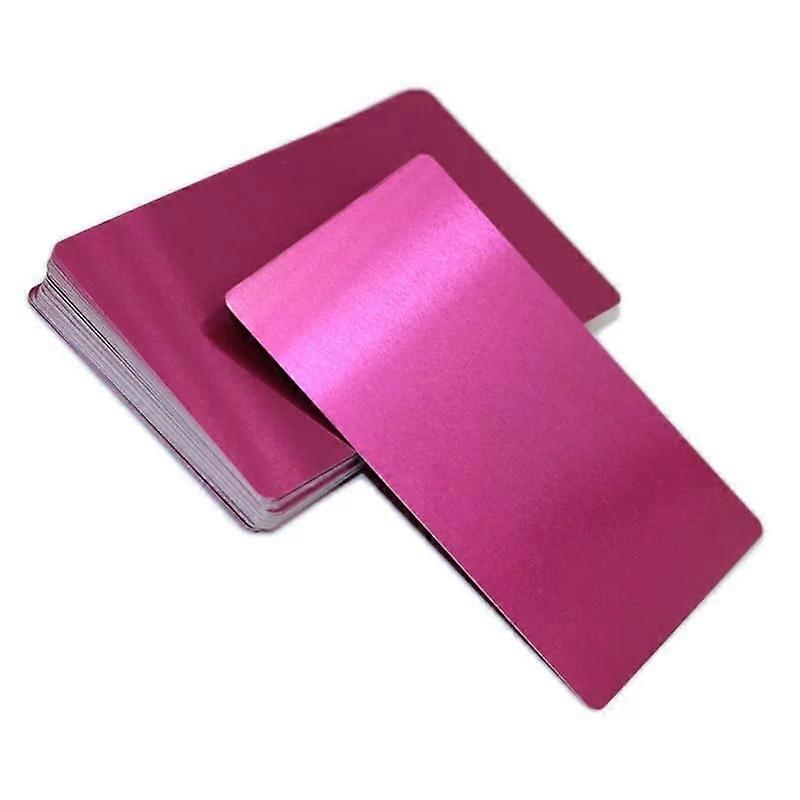 Rose Metal Business Cards, Engraved Aluminum Plates, 0.01 Inch Thick, Blank for CNC, Laser Engraving