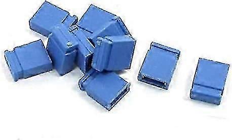 10stk Jumper Cap Shunts 2.54mm Blå Standard Circuit Board Mini Jumper Cap Stik