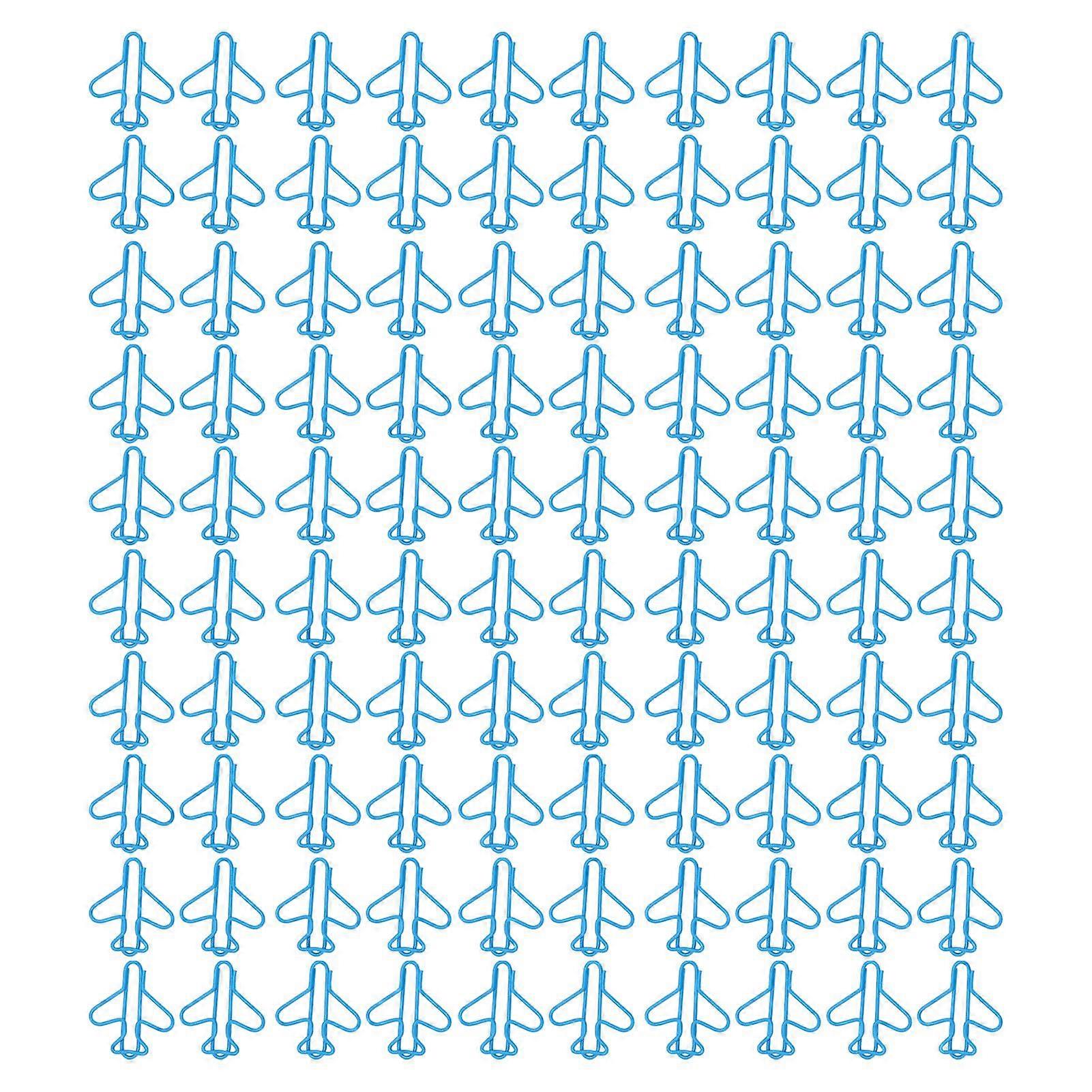 2025 Latest Model  100Pcs Cute Paper Clips Plane Shape Design Covered Wire