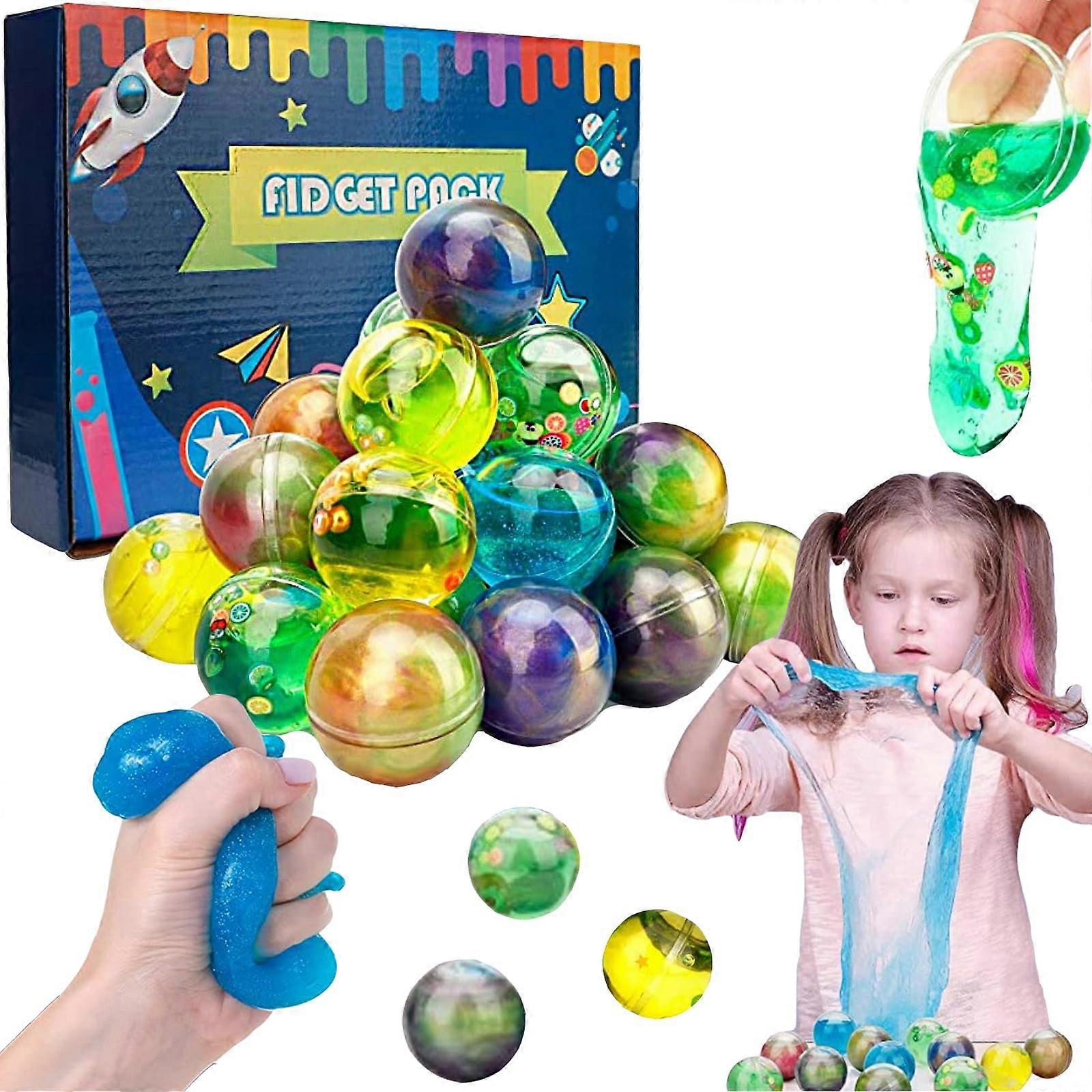 24Piece Slime Set for Kids, Slime Party Favors, Galaxy Slime Ball, Stretchy, NonSticky