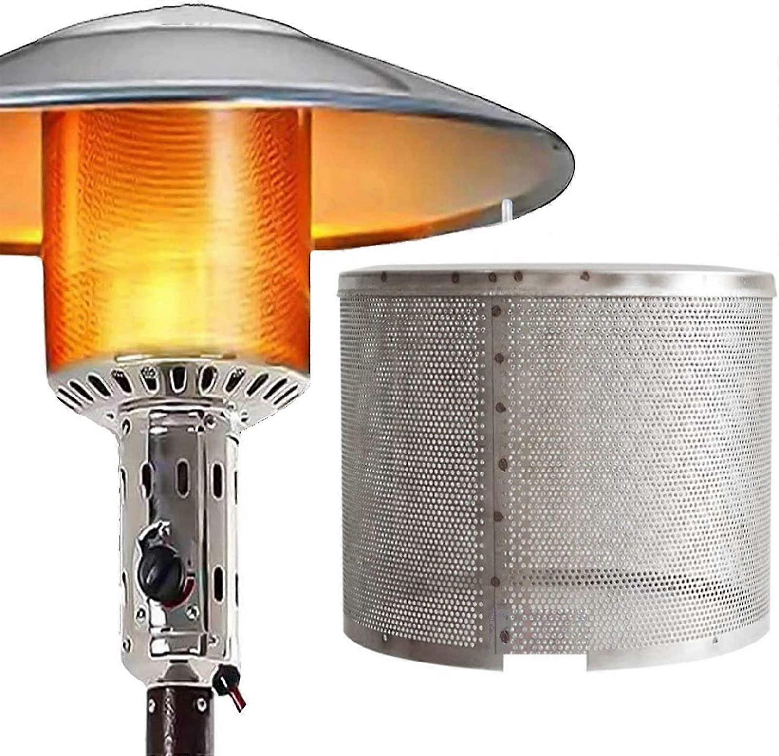 Terrassenheizung aus Edelstahl, Brennerkopf, Abdeckung aus Sicherheitsnetz, Ersatzteile, Zubehör für Gasöfen für den Außenbereich, silber, 0,2 m silber (0,2 m)