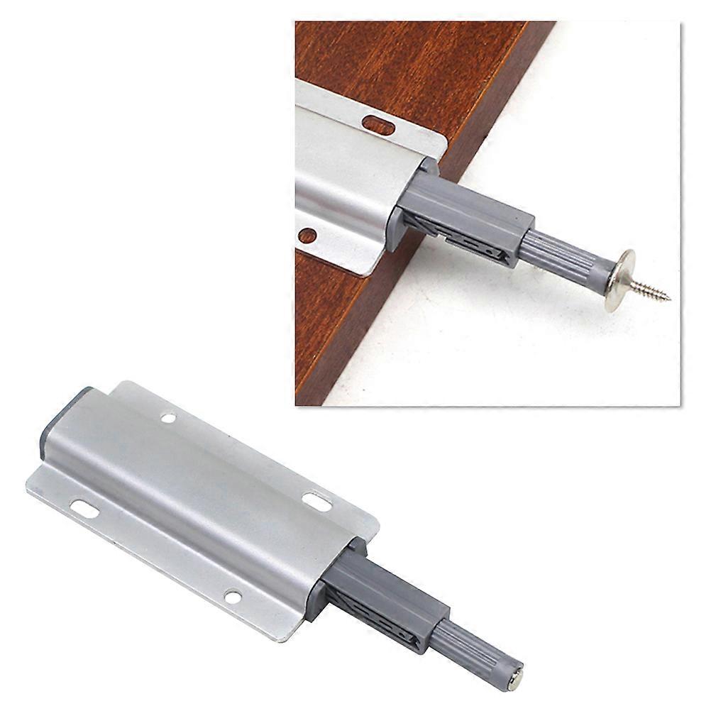 Metal Push to Open Latch Aluminium Alloy Buffering Function for Storage Cabinet Door 1Pcs