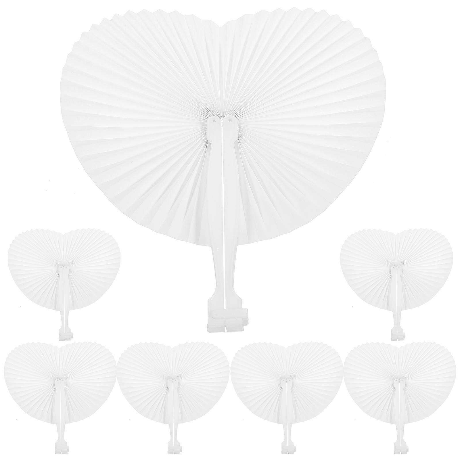 ハート型の紙扇子 12 個セット 結婚式、パーティー、フェスティバル、テーマイベント用の軽量ハンドヘルド扇風機 暖かい装飾扇風機セット