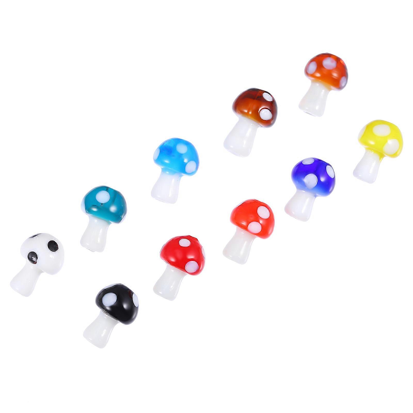 20pcs Mixed Mushroom Spacer Beads for DIY Jewelry Making – Loose Craft Beads for Earrings, Bracelets, and Necklaces – Stylish Handmade Accessories