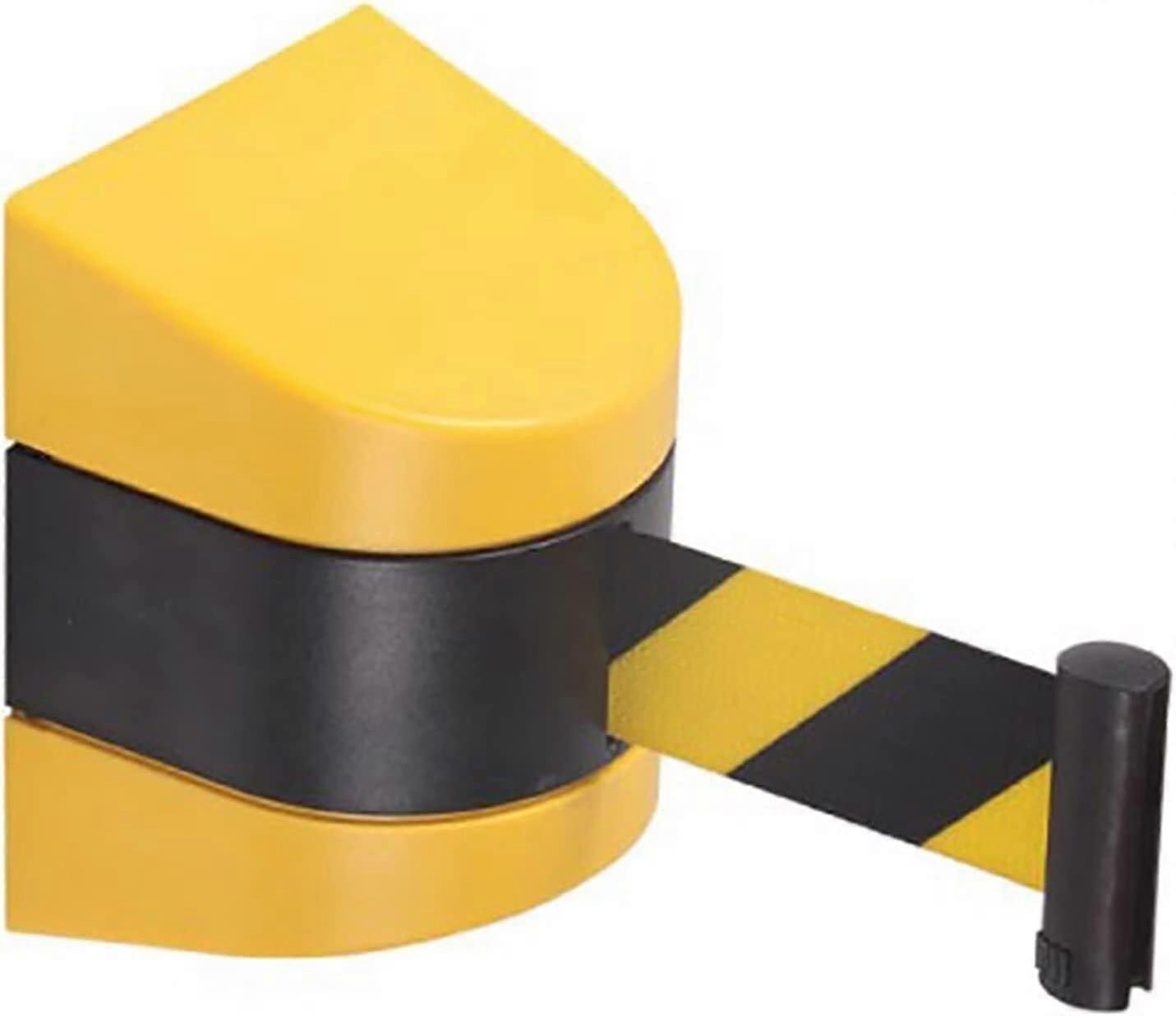 Retractable door barrier tape, retractable belt barrier, 5 m/10 m, fixed wall mount, isolation belt, crowd control ribbon, barrier rope