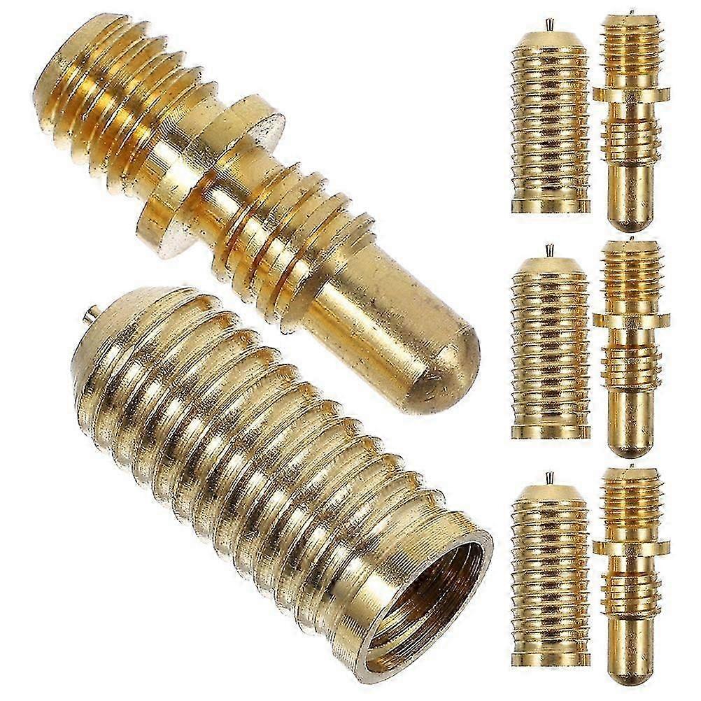 4 Sets Heavy-Duty Pool Cue Extension Rods - Copper Screws for Billiards
