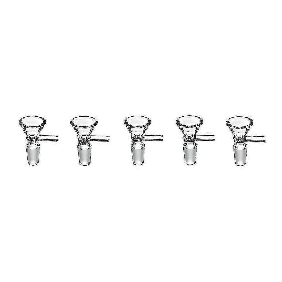 5 Durable Glass Funnel Bowls and Adapter Set for Manual Use, Perfect for Clear Dish Racks, Includes 5 Pieces