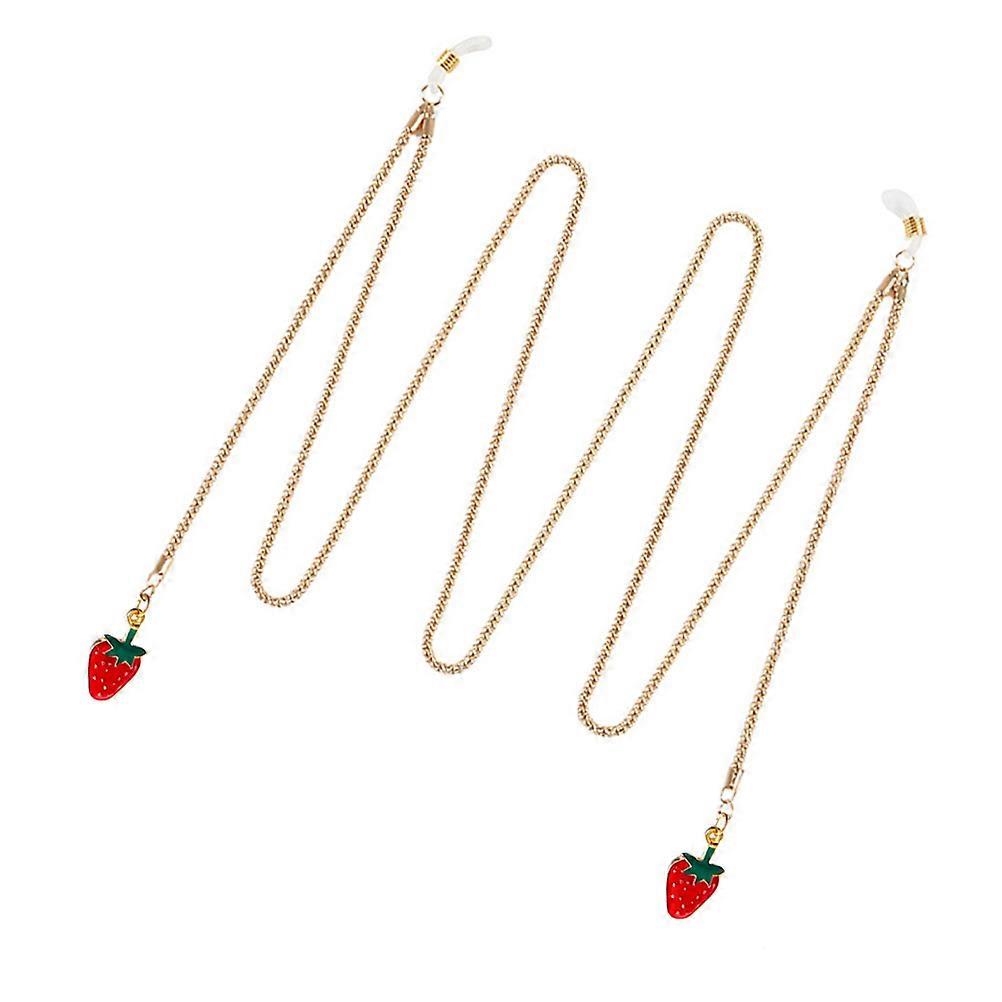 Glasses Decoration Chain Metal Prevent Glasses from Falling Banquets Golden 80X2CM 1Pack