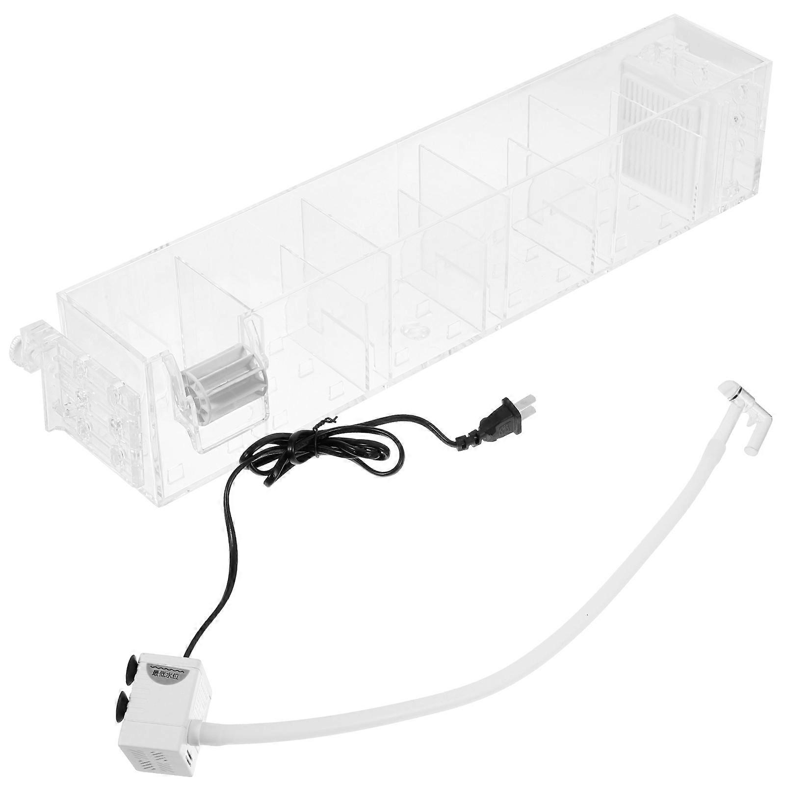 Purification Drip Box Triple-In-One Design Fishkeeping Transparent 40.00X8.00X8.00CM Water Purification 1Set