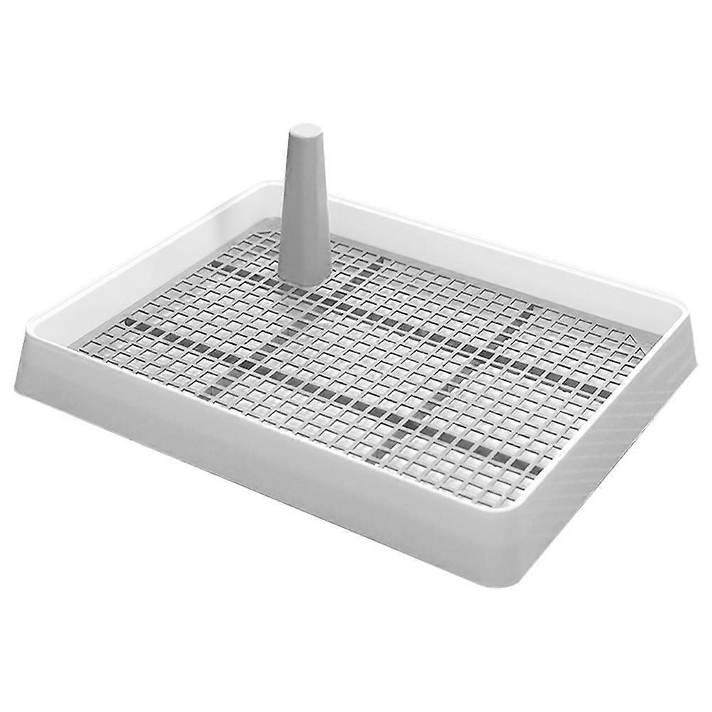 Dog Urine Basin Puppy Litter Box for Indoor Use 1Set White PP Material