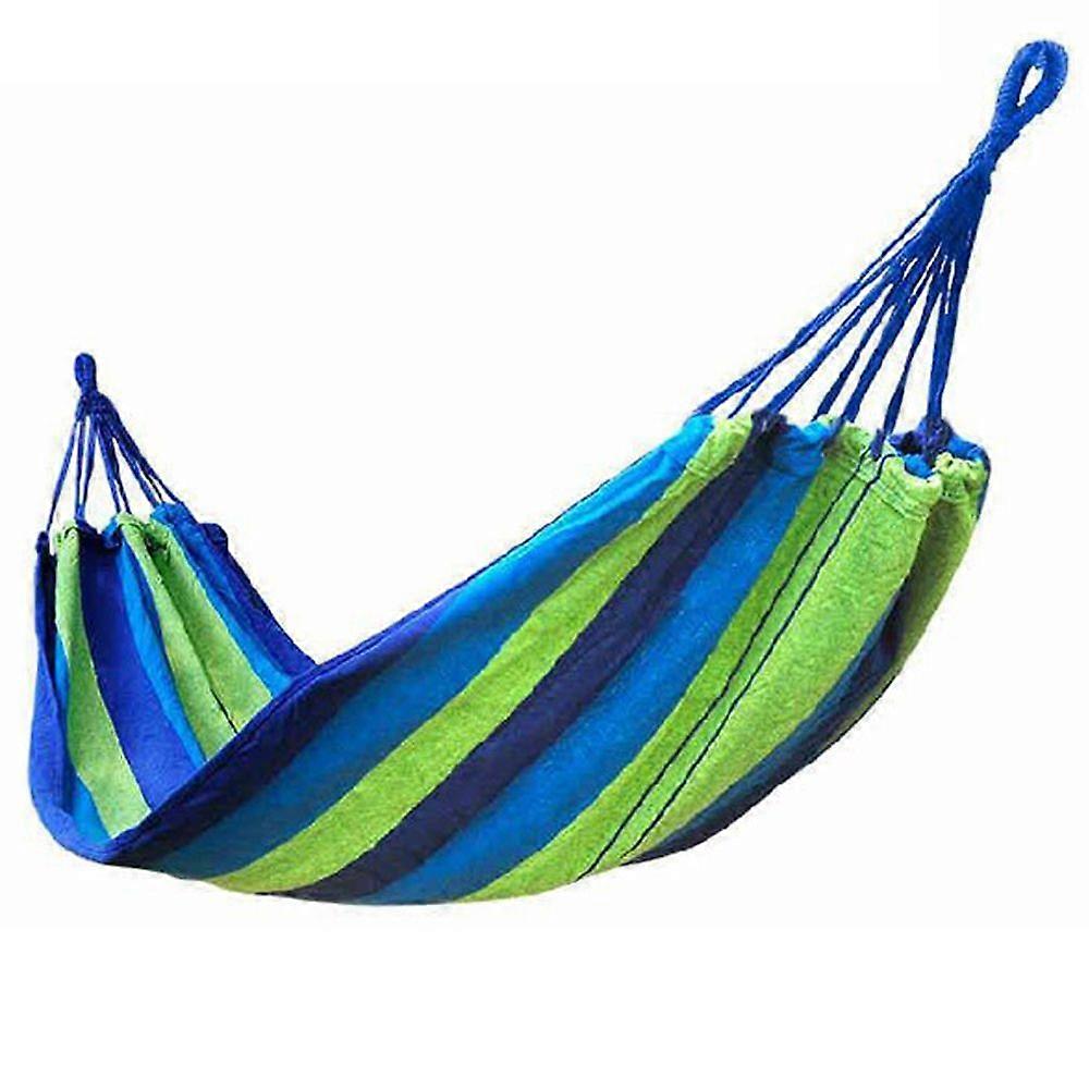 Portable Striped Camping Hammock Swing with Storage Bag for Outside Indoor Tree 330lb Capacity Double Hammock Camping EssentialsYMHC