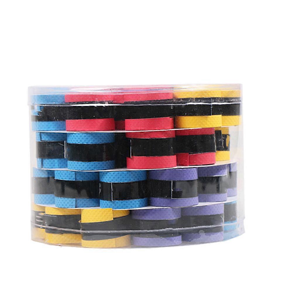 Badminton Racket Grip Cover Racket Handle Strap Grip Enhancement Assorted Color 110*2.5*0.1cm Non Adjustable Wrapping Strap 60 Pcs