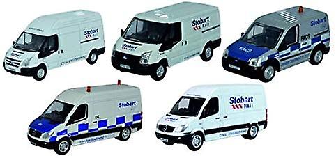 Oxford Diecast Stobart Group 5 Piece Van Set