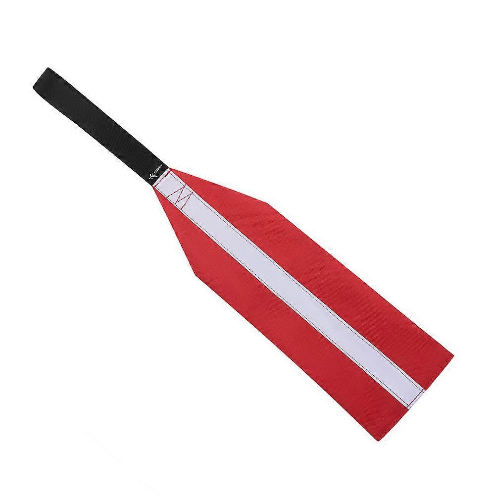 Red Kayak Towing Safety Flag with Reflective Strips – Durable, Portable Warning Flag for Kayaks and Canoes – Easy Secure Installation
